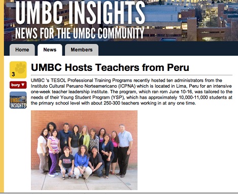 Instituto Cultural Peruano Norte Americano comes to UMBC for Summer Institute