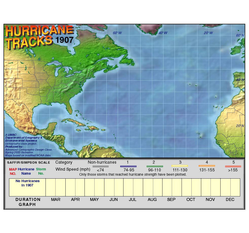 1907 Hurricane Tracks