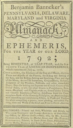 Benjamin Banaker's Almanack and Ephemeris