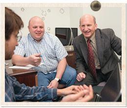 Jack Suess with UMBC campus portal architect B. Collier Jones.