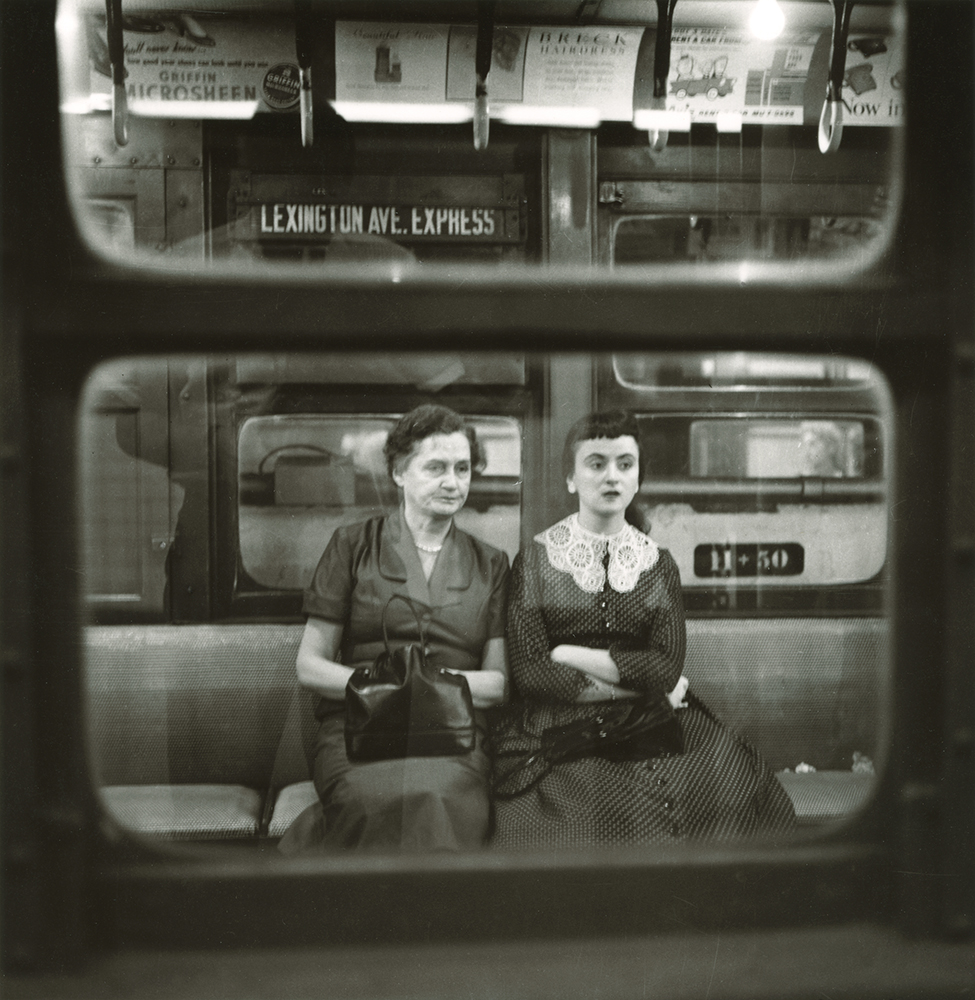 N. Jay Jaffee, Woman and Young Girl in Subway, 1951, Gelatin silver print, selenium toned, Accession no. P2012-17-012, Gift of Paula Hackeling